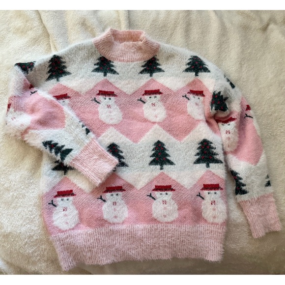 Pink Snowman Sweater - Picture 2 of 6